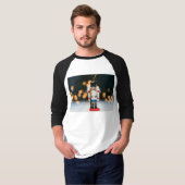 クリスマスの滑りやすいジョーくるみ割り人形オーナメント Tシャツ (正面フル)