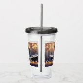 クリスマスの滑りやすいジョー銀の金ゴールド星ライト濡れ アクリルタンブラー (右)