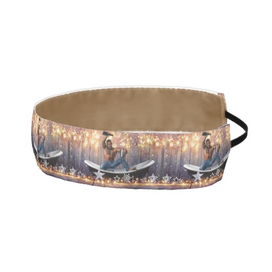 クリスマスの滑りやすいジョー銀の金ゴールド星ライト濡れ アスレチックヘッドバンド (右)