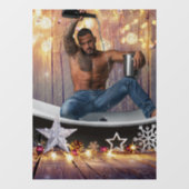 クリスマスの滑りやすいジョー銀の金ゴールド星ライト濡れ ウィンドウサイン (シート)