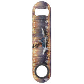 クリスマスの滑りやすいジョー銀の金ゴールド星ライト濡れ スピード栓抜き (正面)