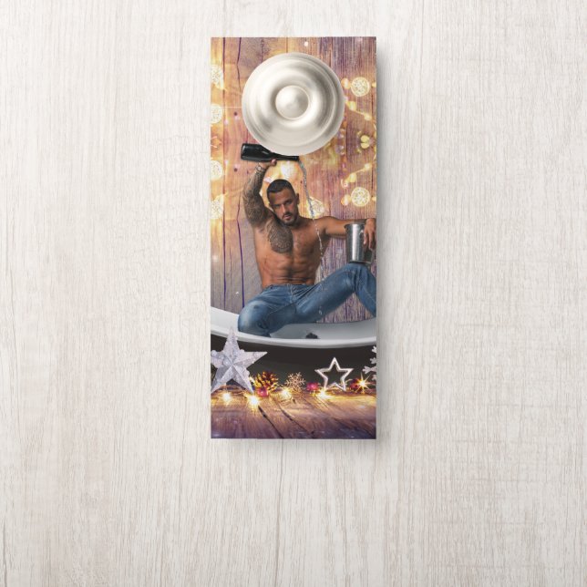 クリスマスの滑りやすいジョー銀の金ゴールド星ライト濡れ ドアノブサイン (ノブ)