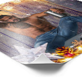 クリスマスの滑りやすいジョー銀の金ゴールド星ライト濡れ フォトプリント            (角)