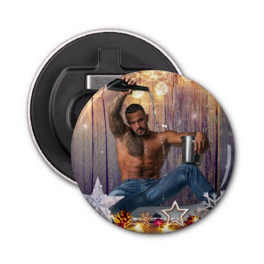 クリスマスの滑りやすいジョー銀の金ゴールド星ライト濡れ 栓抜き (正面)