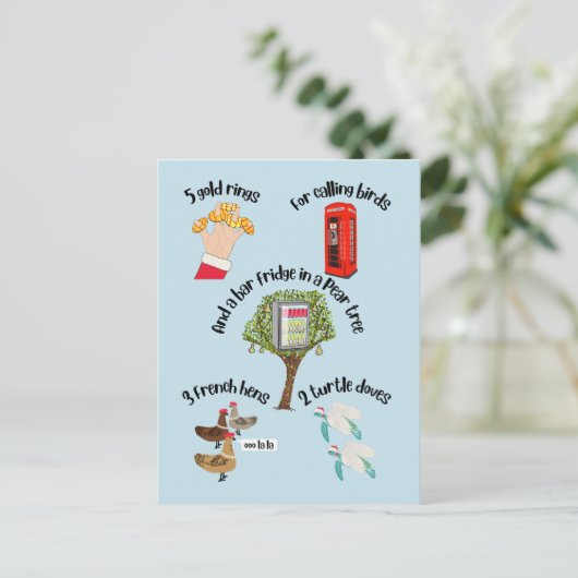 クリスマスの漫画おもしろいの12日 シーズンポストカード (スタンド正面)