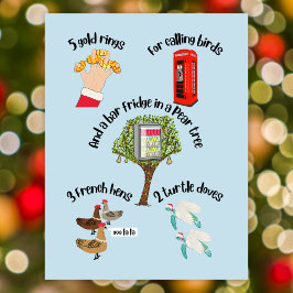 クリスマスの漫画おもしろいの12日 シーズンポストカード