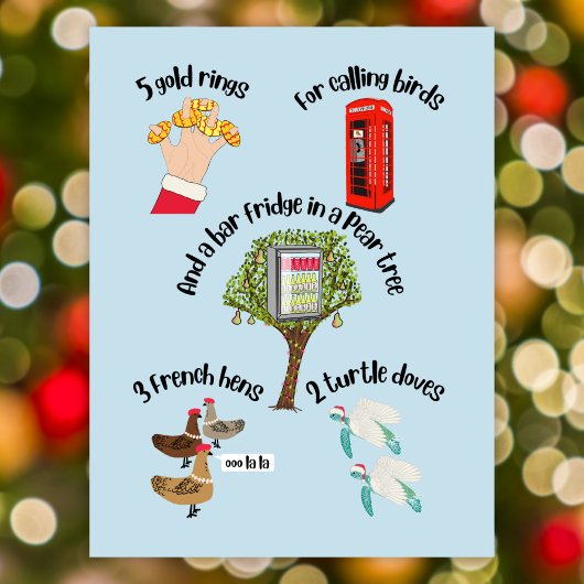 クリスマスの漫画おもしろいの12日 シーズンポストカード