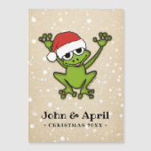 クリスマスの漫画のカエルの磁石 (正面)