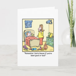 クリスマスの漫画のサンタの監視 シーズンカード