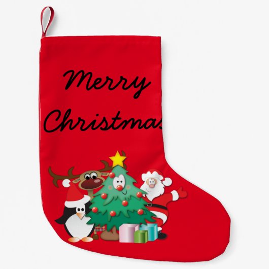 クリスマスの漫画のストッキング スモールクリスマスストッキング (正面)