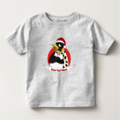 クリスマスの漫画の幼児の笑顔の皇帝ペンギン トドラーTシャツ (正面)