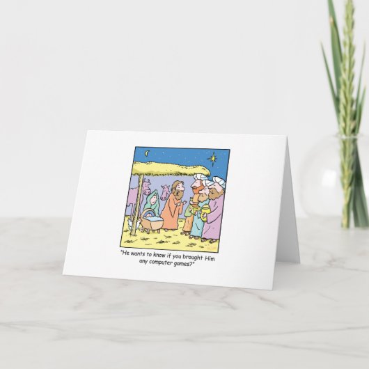 クリスマスの漫画3賢い王コンピュータ・ゲーム シーズンカード (正面)