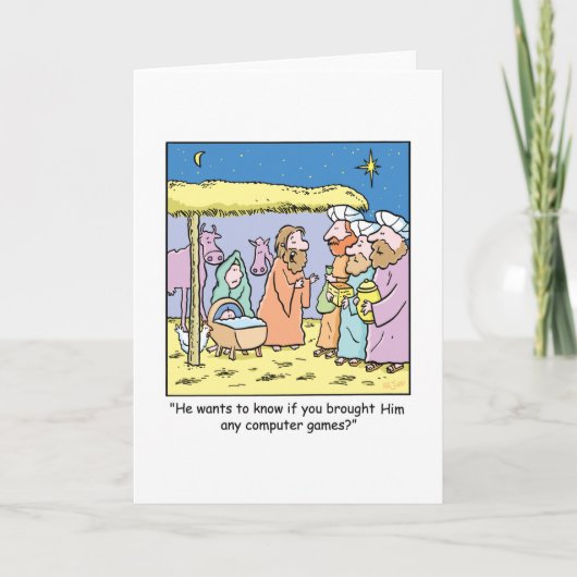 クリスマスの漫画3賢い王コンピュータ・ゲーム シーズンカード (正面)