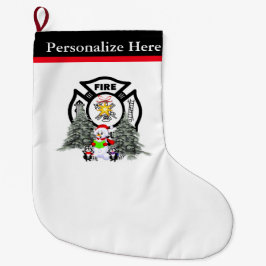 クリスマスの火Dept場面 ラージクリスマスストッキング