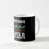 クリスマスの灯りと平等な権利 フェミニスト コーヒーマグカップ (正面右)