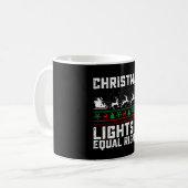 クリスマスの灯りと平等な権利 フェミニスト コーヒーマグカップ (正面左)