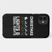 クリスマスの灯りと平等な権利 フェミニスト Case-Mate iPhoneケース (裏面(横))