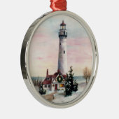クリスマスの灯台オーナメント メタルオーナメント (右)