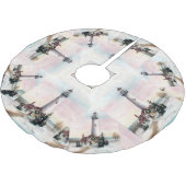 クリスマスの灯台 ブラッシュドポリエステルツリースカート (アングル)