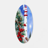 クリスマスの灯台 メタルオーナメント (正面左)