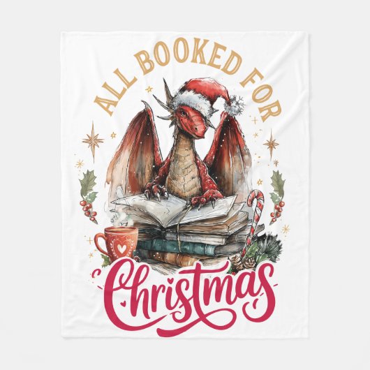 クリスマスの為に全て予約済みのドラゴン フリースブランケット (正面)