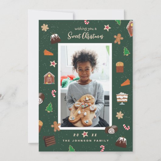 クリスマスの焼き菓子の写真 シーズンカード (正面)