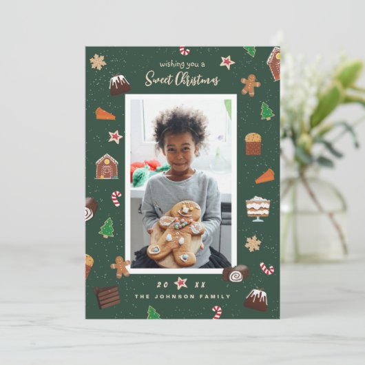 クリスマスの焼き菓子の写真 シーズンカード (スタンド正面)