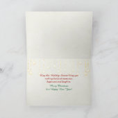 クリスマスの照明が付いている冬の窓のRagdoll猫 カード (内部)