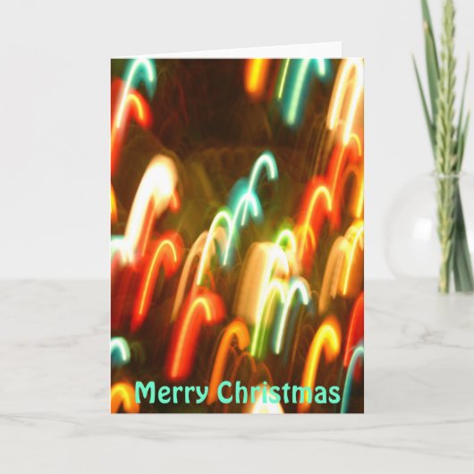 クリスマスの照明のキャンディ・ケーン シーズンカード (正面)
