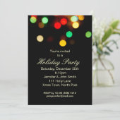 クリスマスの照明の休日のパーティ 招待状 (スタンド正面)