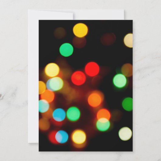 クリスマスの照明の休日のパーティ 招待状 (裏面)