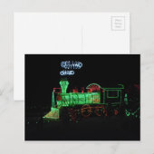 クリスマスの照明の列車 シーズンポストカード (正面/裏面)