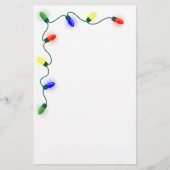 クリスマスの照明の文房具 便箋 (正面)