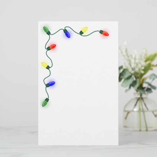 クリスマスの照明の文房具 便箋 (スタンド正面)