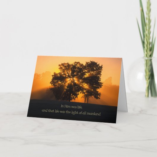 クリスマスの照明の流出 シーズンカード (正面)