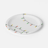 クリスマスの照明の紙皿 ペーパープレート (アングル)