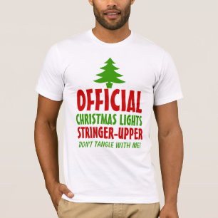 クリスマスの照明の縦桁の甲革 Tシャツ