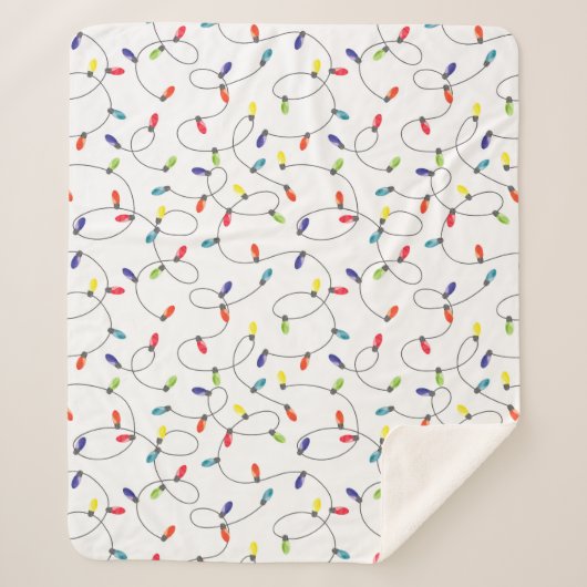 クリスマスの照明パターン シェルパブランケット (正面)