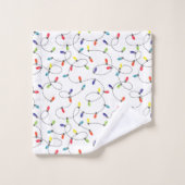 クリスマスの照明パターン バスタオルセット (ウォッシュタオル)