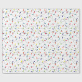 クリスマスの照明パターン ラッピングペーパー (フラット)