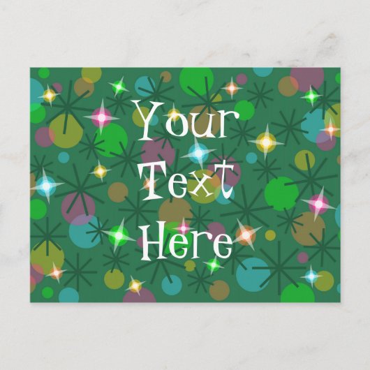 クリスマスの照明「あなたの文字」の郵便はがき シーズンポストカード (正面)
