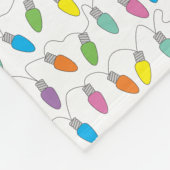 クリスマスの照明 フリースブランケット (角)