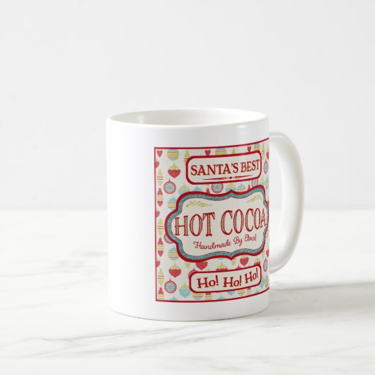 クリスマスの熱いココアマグのサンタで最も最高のなヴィンテージのスタイル コーヒーマグカップ (正面右)