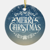 クリスマスの父、パパの定義 セラミックオーナメント (正面)
