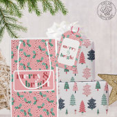 クリスマスの爽やかミント ラッピングペーパー