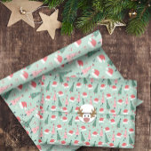 クリスマスの爽やかミント ラッピングペーパー