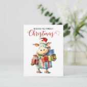 クリスマスの牛のパロディ シーズンカード (スタンド正面)