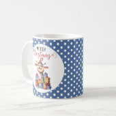 クリスマスの牛のパンパロディ コーヒーマグカップ (正面左)