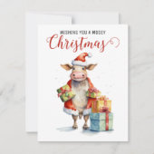 クリスマスの牛のパンパロディ シーズンカード (正面)