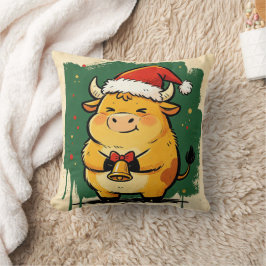 クリスマスの牛 中国の干支 丑年の牛 スロー枕 クッション